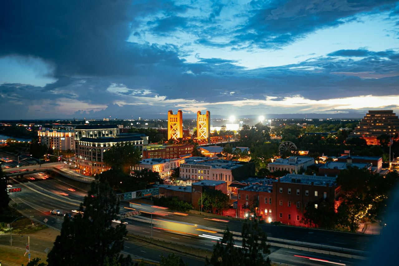 Downtown Sacramento at night